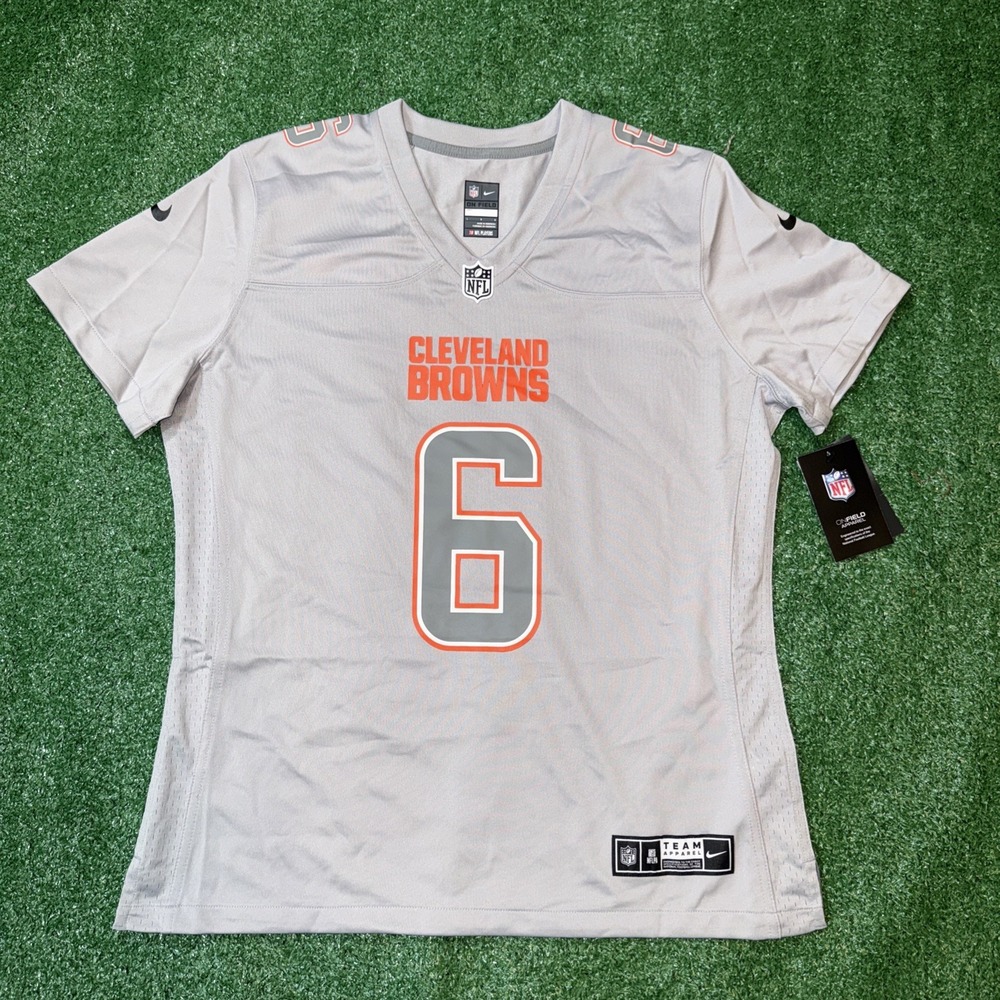 Cleveland Browns Jersey Womens Large Gray Nike NFL‎ Football Baker Mayfield NWT